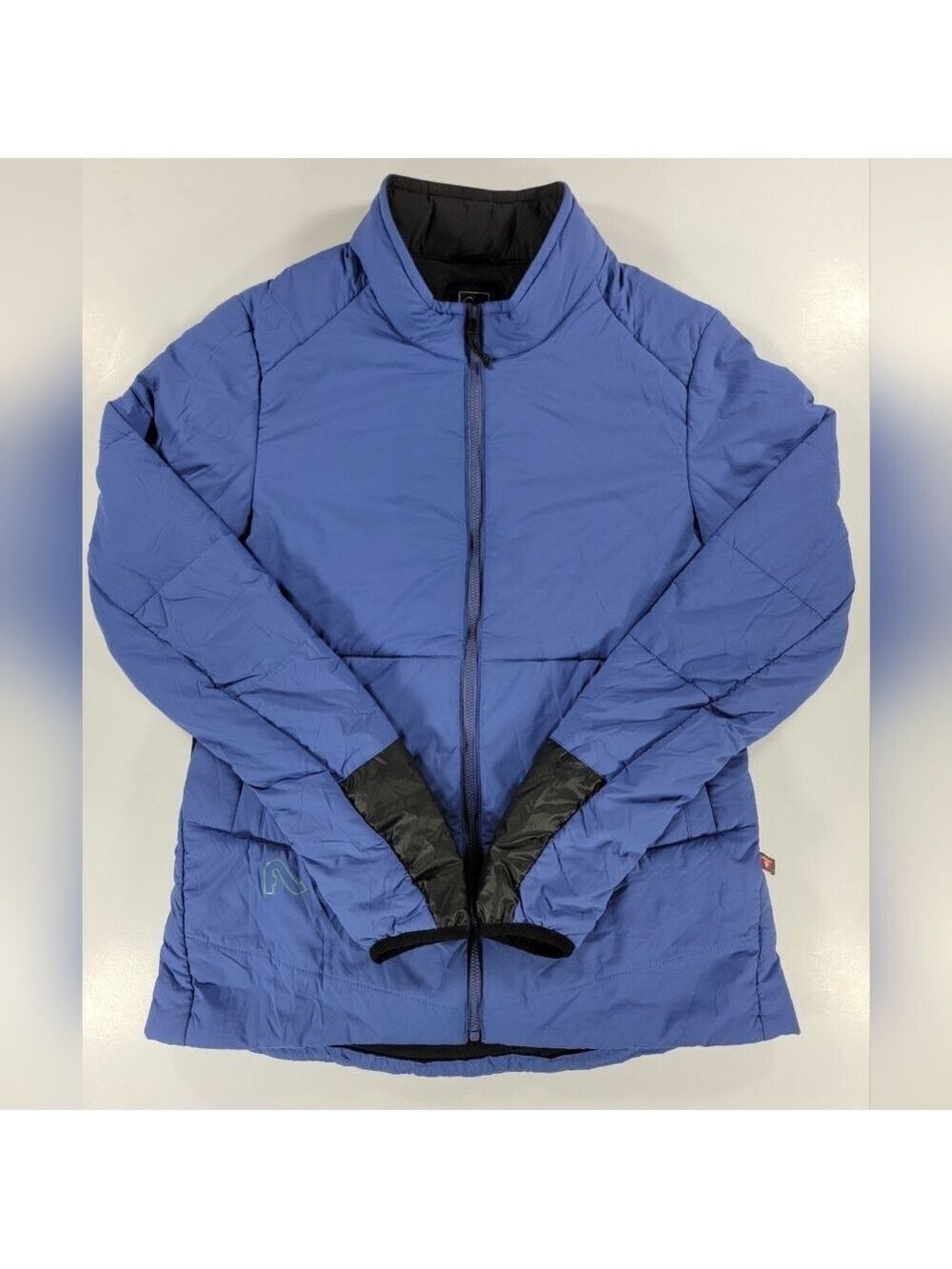 FlyLow Women's Lara Insulated Jacket Blue Black Medium Primaloft Midweight